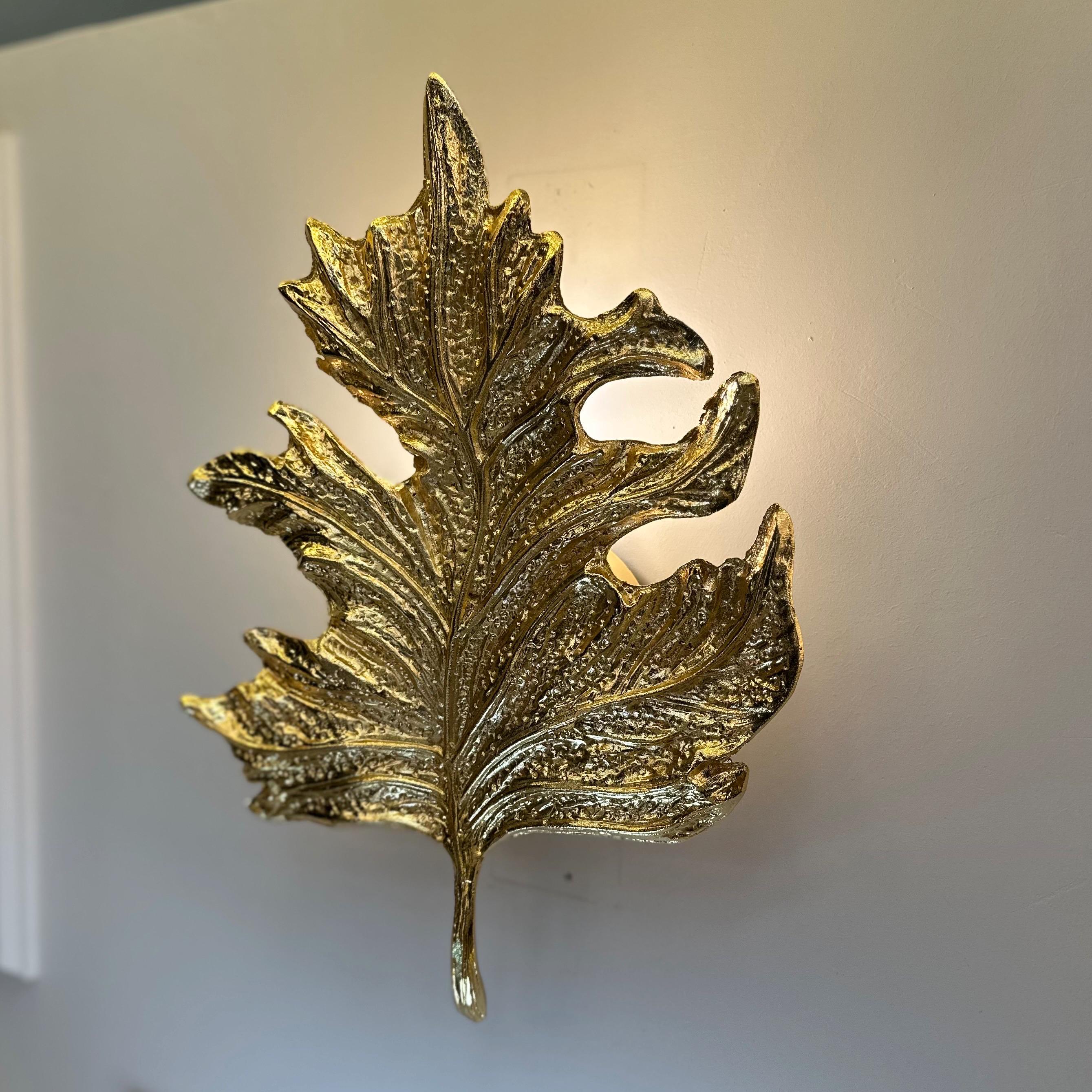 Antique Gold Leaf Wall Sconce, Decorative Botanical E14 Wall Light for Bedroom, Hallway, Living Room, and Entryway