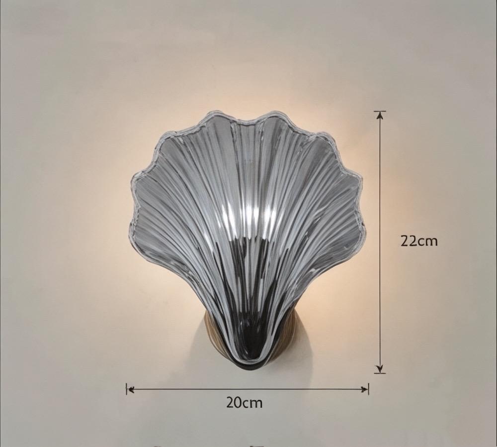 Antique Gold Shell Wall Sconce, Decorative Scallop E14 Wall Light for Bedroom, Hallway, Living Room, and Bathroom Vanity