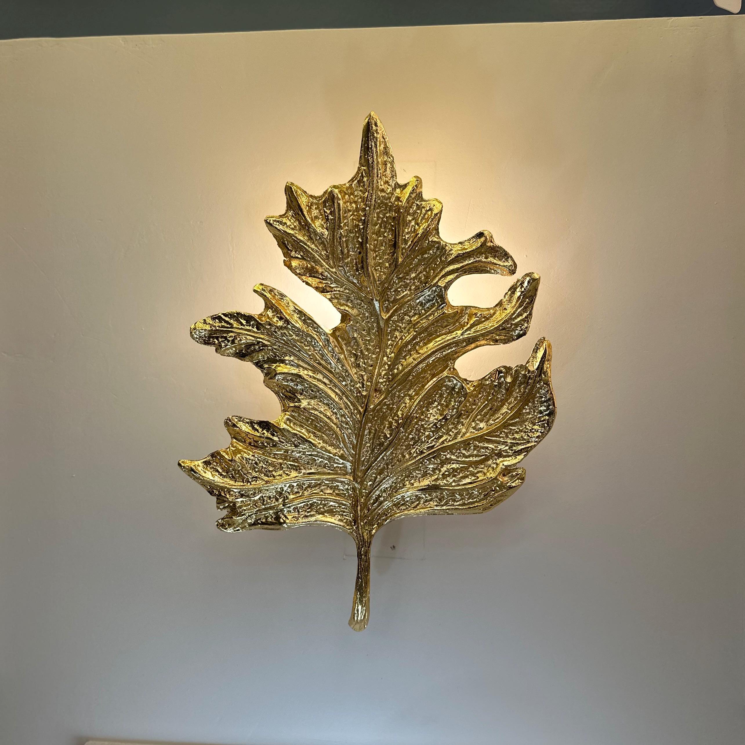 Antique Gold Leaf Wall Sconce, Decorative Botanical E14 Wall Light for Bedroom, Hallway, Living Room, and Entryway