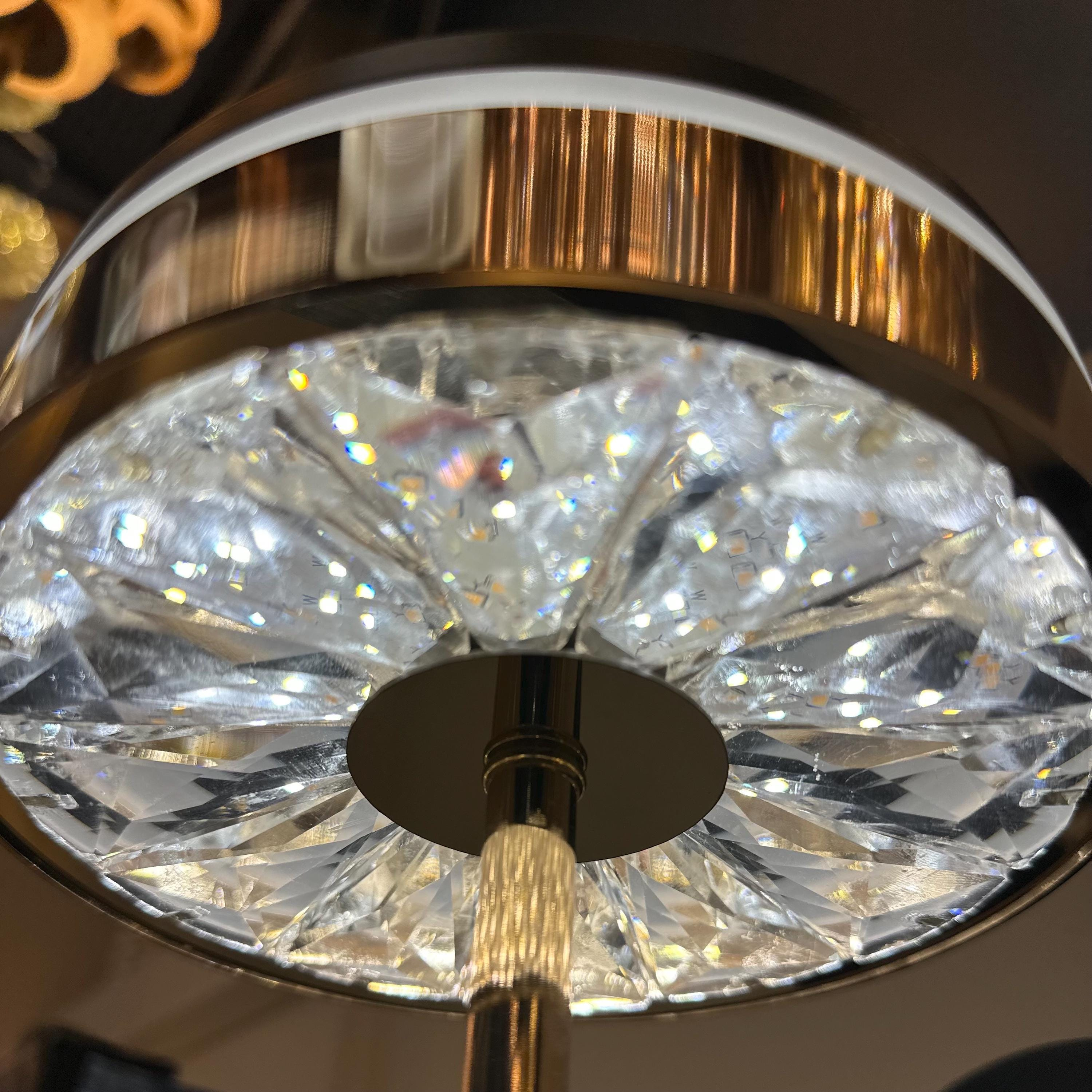 Rose Gold and Matte Black Crystal LED Wall Sconce, Modern 3 Color Wall Light for Bedroom, Hallway, Living Room, and Bedside